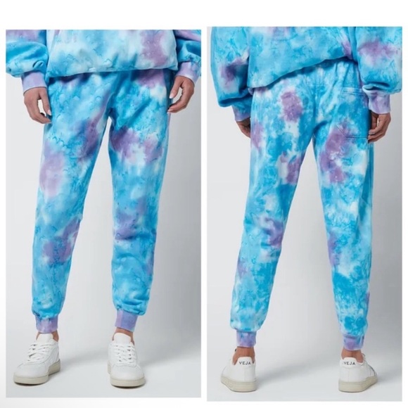 New! La Detresse Blueberry Mystic Tie Dye Hoodie & Jogger Relaxed Fit Set - Picture 4 of 11